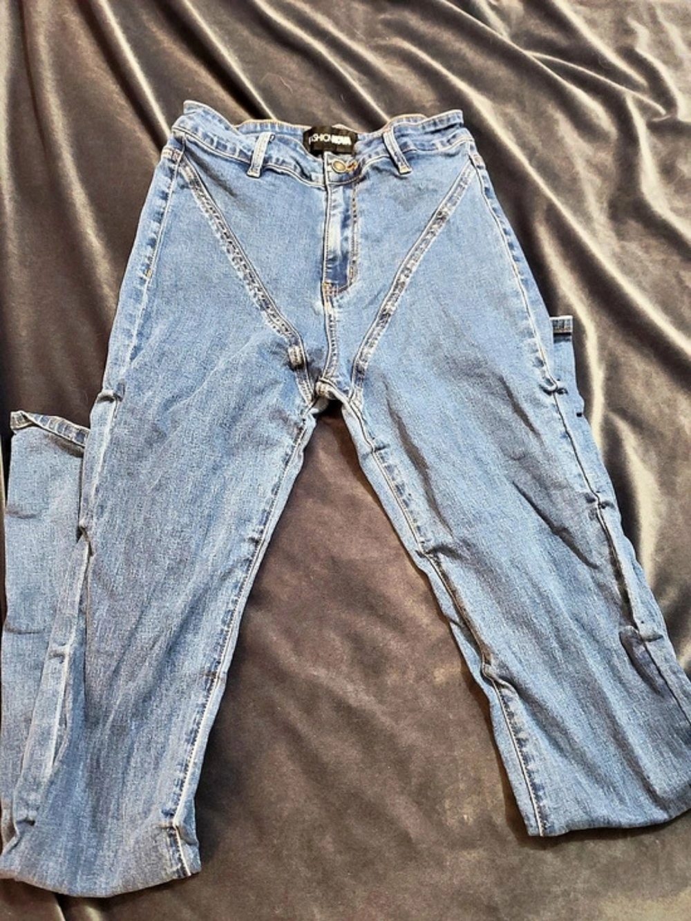 Fashion Nova High Rise Straight Leg Jeans Size 7 Blue